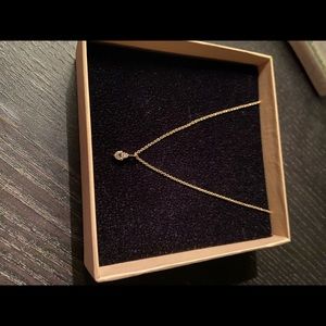 Stone and Strand necklace - white topaz & diamond